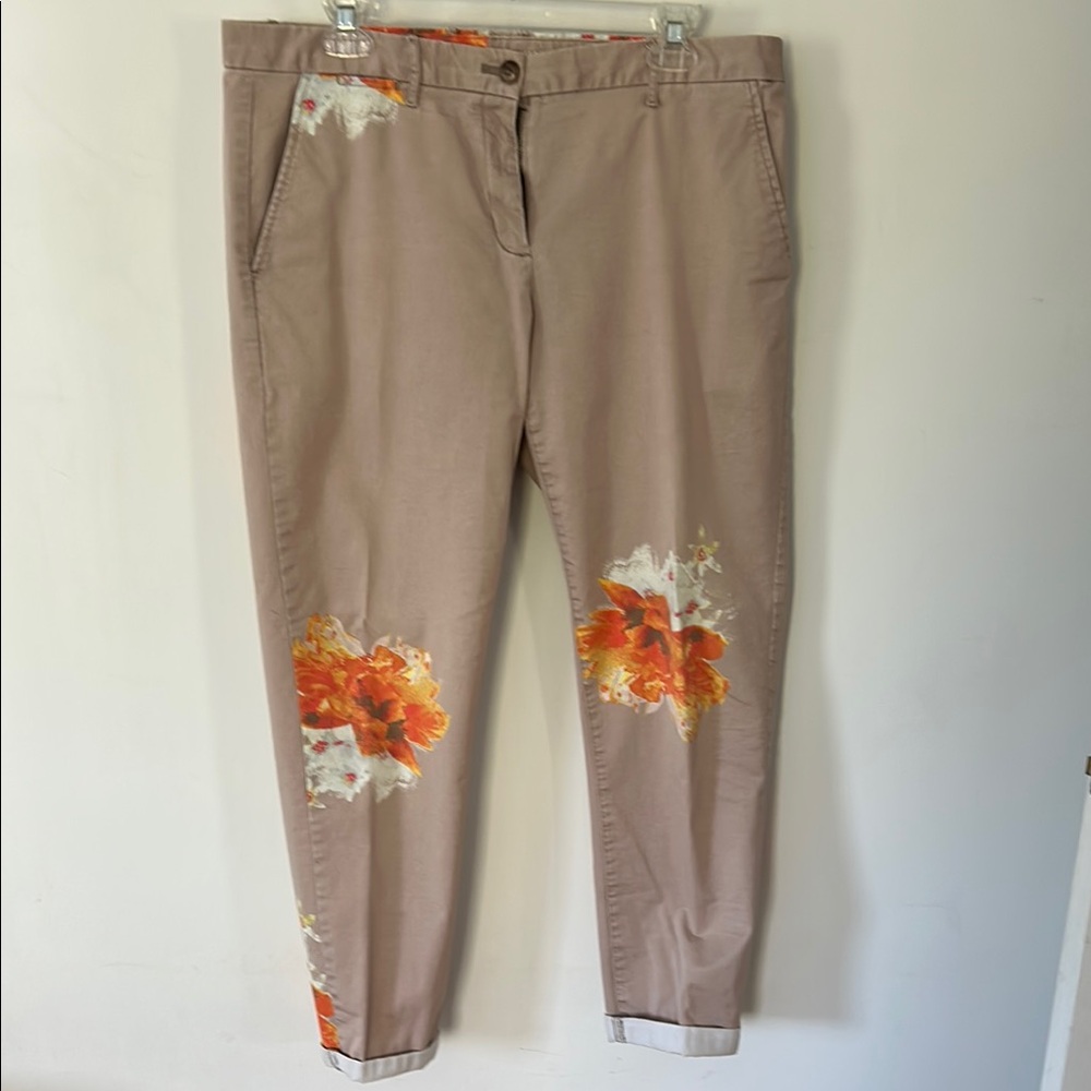 GAP Tan Floral Pants